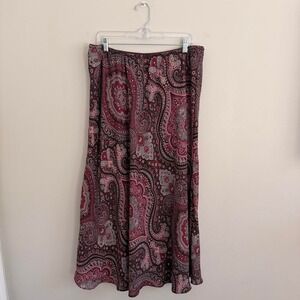 Y2K PURPLE EAST 5TH PAISLEY PRINT MAXI SKIRT